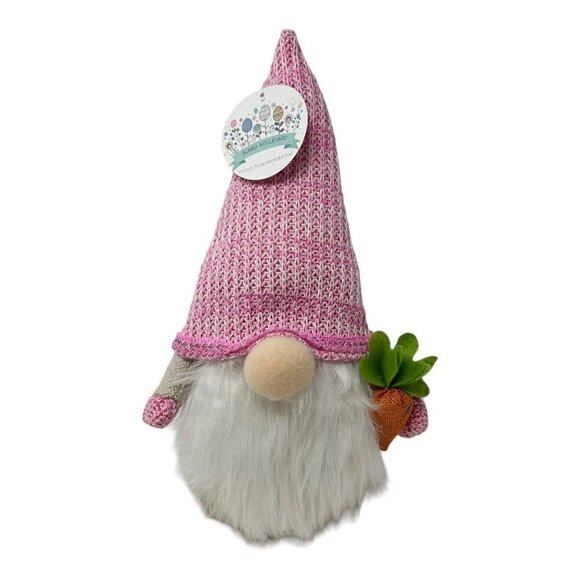 Bunny Boulevard Faceless Rabbit Gnome 13 in Easter Spring Pink Shelf Sitter - Picture 1 of 9